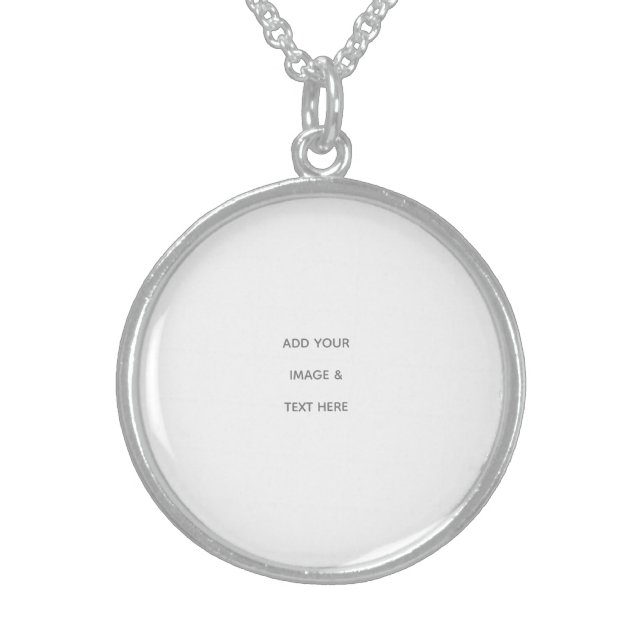 Create Your Own white  Sterling Silver Necklace (Front)