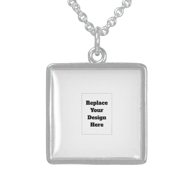 Create Your Own white  Sterling Silver Necklace (Front)