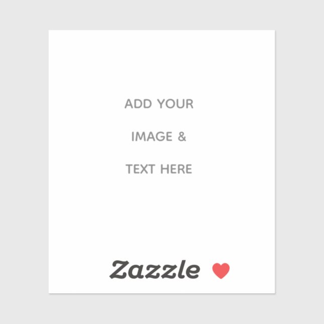 Create Your Own white  Sticker (Sheet)