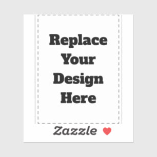 Create Your Own white Sticker