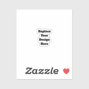 Create Your Own white Sticker