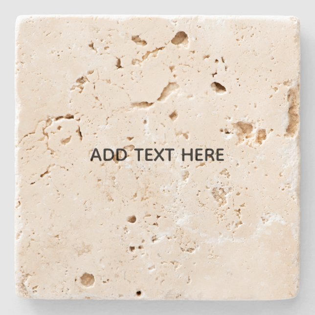 Create Your Own White  Stone Coaster (Front)