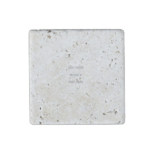 Create Your Own white  Stone Magnet