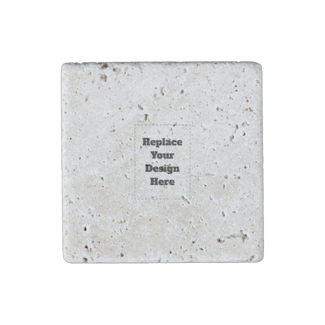 Create Your Own white  Stone Magnet (Front)