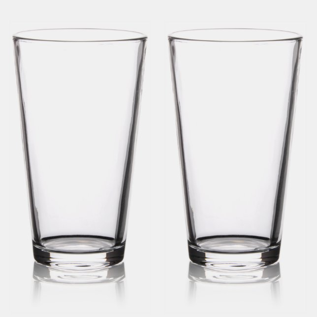 Create Your Own white template  Pint Glass (Glassware)