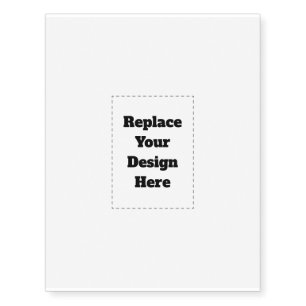 Create Your Own white  Temporary Tattoos