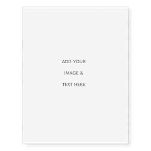 Create Your Own white  Temporary Tattoos