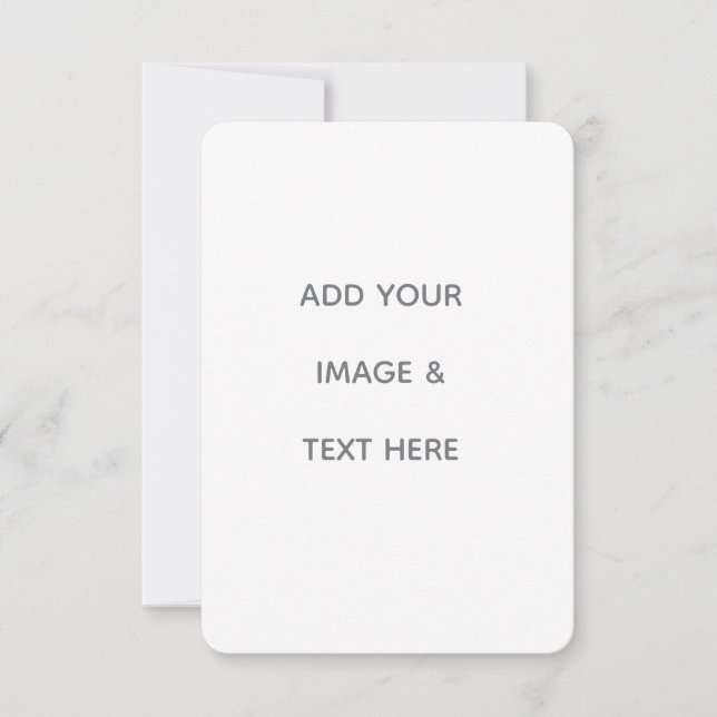 Create Your Own white  Thank You Card (Front)