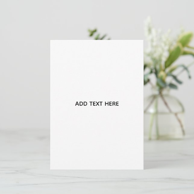 Create Your Own White  Thank You Card (Standing Front)