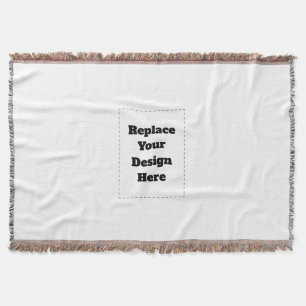 Create Your Own white  Throw Blanket