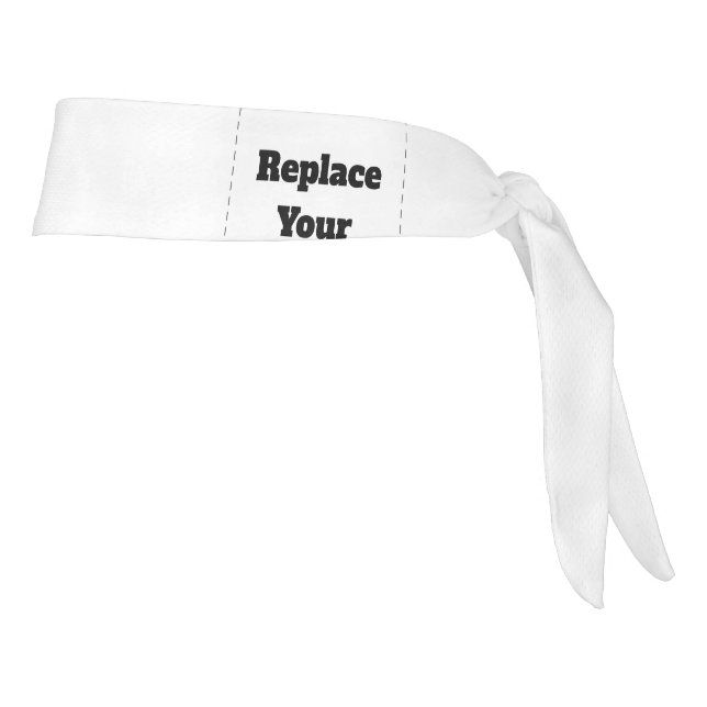 Create Your Own white  Tie Headband (Rotate 90)