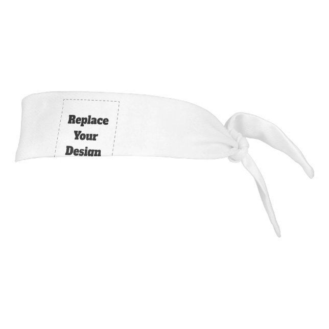 Create Your Own white  Tie Headband (Rotate 90)