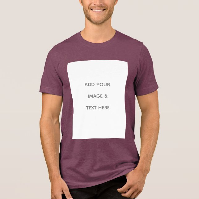 Create Your Own white  Tri-Blend Shirt (Front)