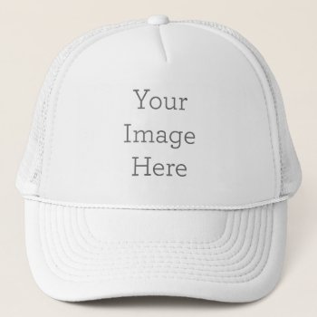 Create Your Own White Trucker Hat by zazzle_templates at Zazzle