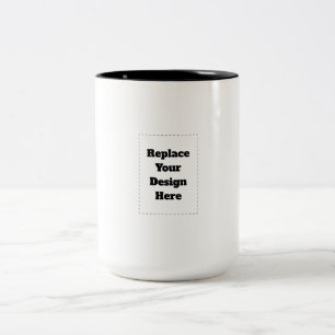 Create Your Own white Two-Tone Coffee Mug