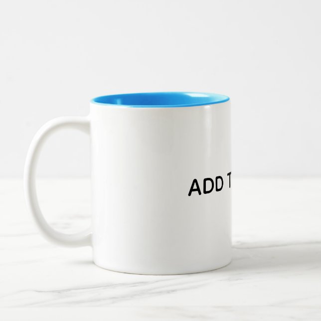 Create Your Own White  Two-Tone Coffee Mug (Left)