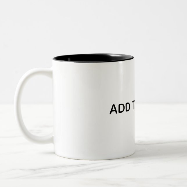 Create Your Own White  Two-Tone Coffee Mug (Left)
