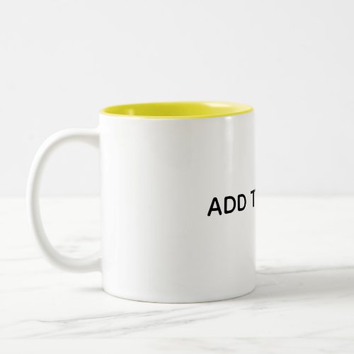 Create Your Own White Two-Tone Coffee Mug