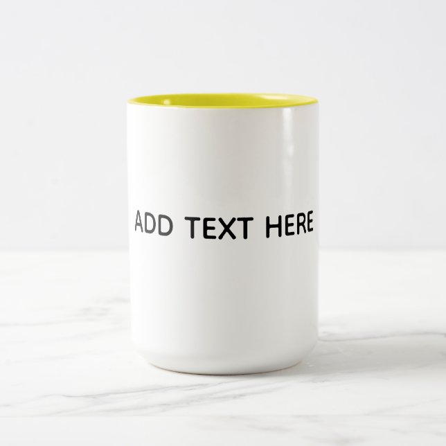 Create Your Own White  Two-Tone Coffee Mug (Center)
