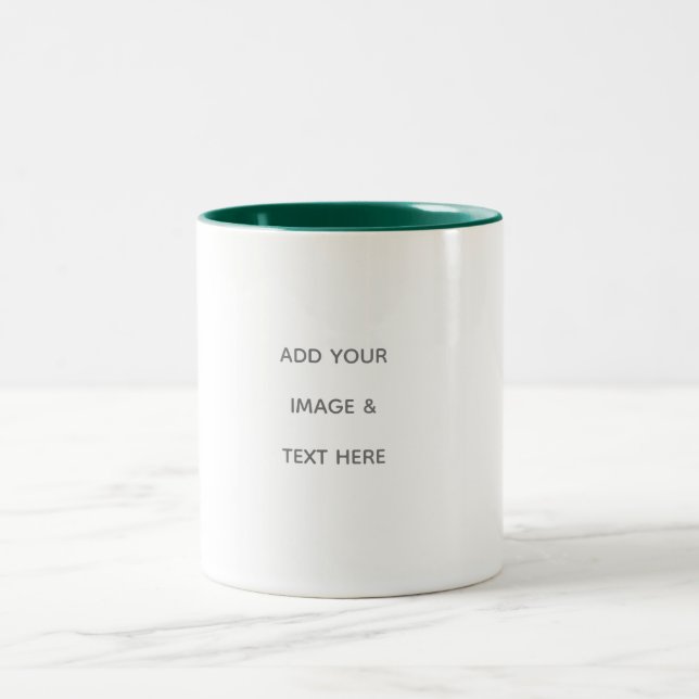 Create Your Own white  Two-Tone Coffee Mug (Center)