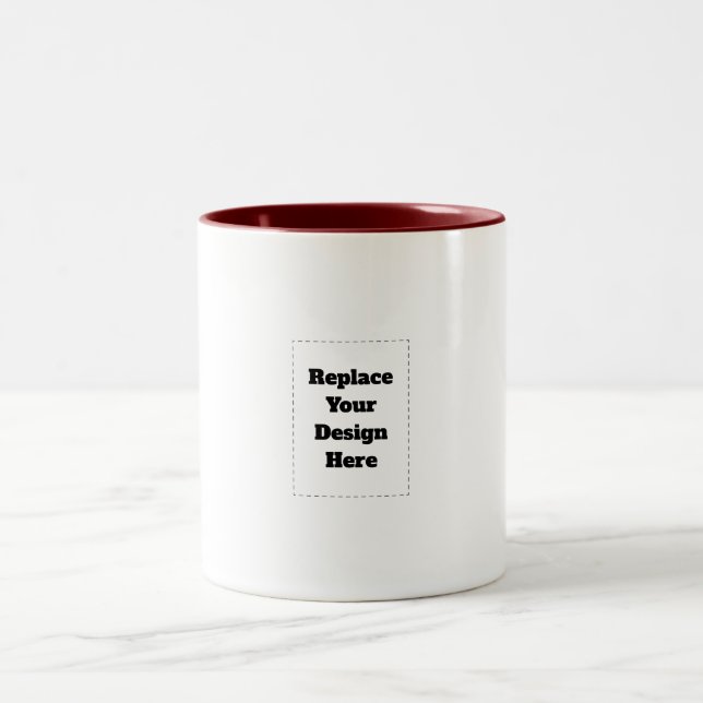 Create Your Own white  Two-Tone Coffee Mug (Center)