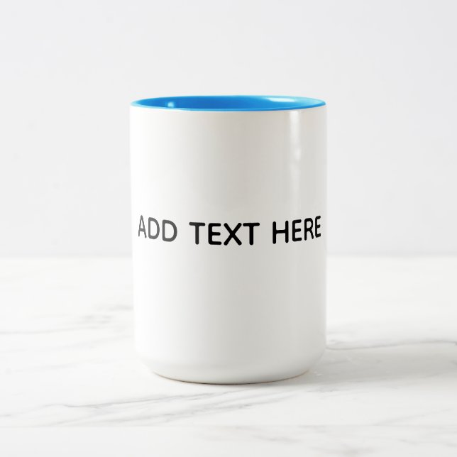 Create Your Own White  Two-Tone Coffee Mug (Center)