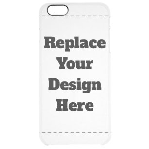 Create Your Own white  Clear iPhone 6 Plus Case