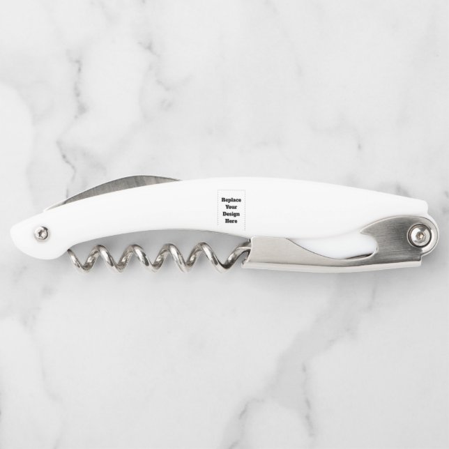 Create Your Own white  Waiter's Corkscrew (Back)
