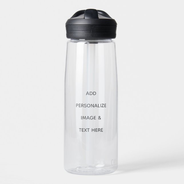 Create Your Own white  Water Bottle (Front)