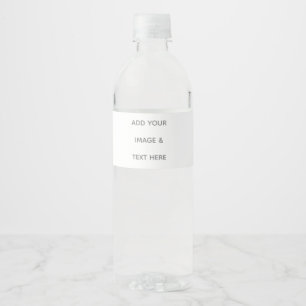 Create Your Own white  Water Bottle Label