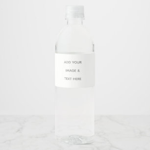 Create Your Own white  Water Bottle Label