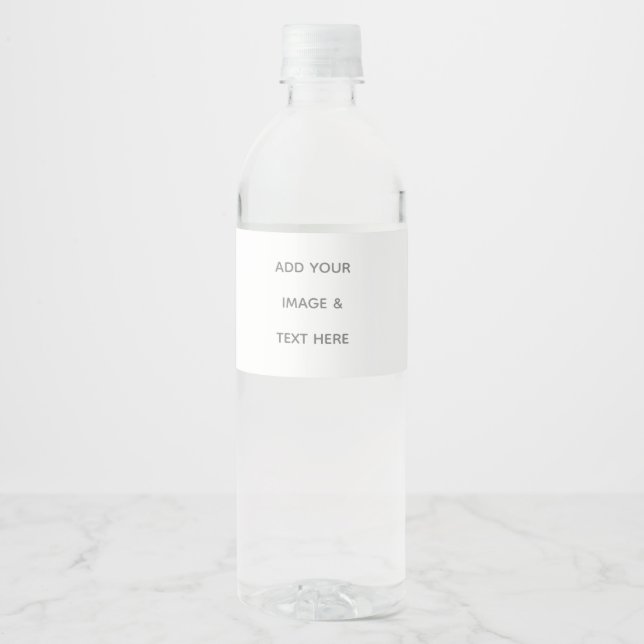 Create Your Own white  Water Bottle Label (Front)