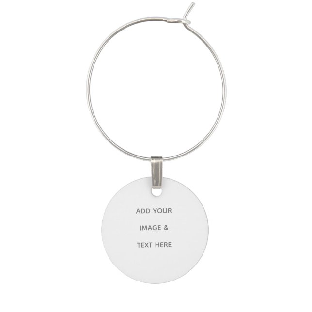 Create Your Own white  Wine Charm (Front)