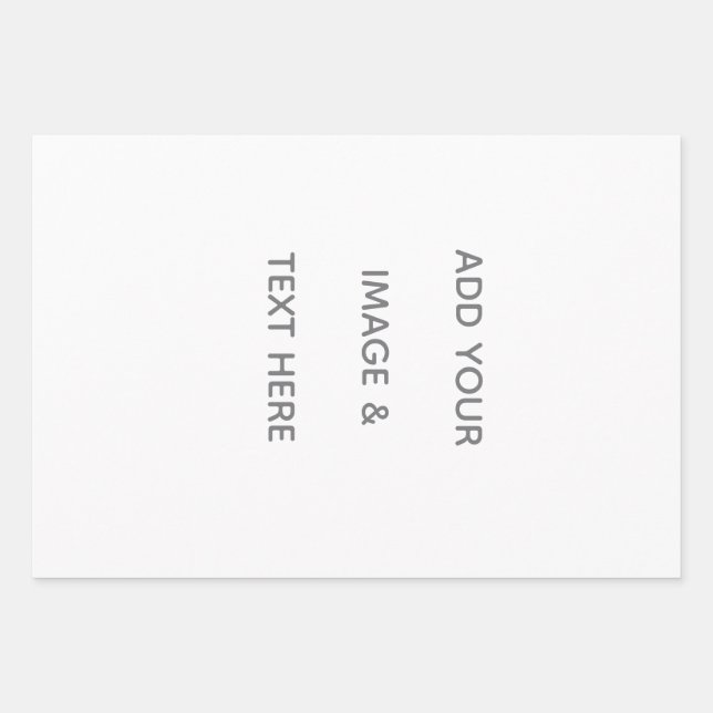 Create Your Own white  Wrapping Paper Sheets (Front)