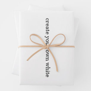 create your own white wrapping paper sheets