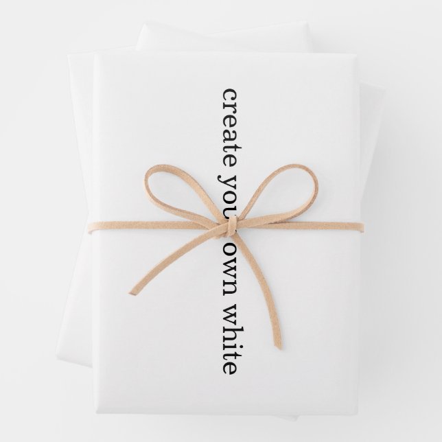 create your own white  wrapping paper sheets (In situ)