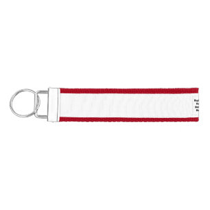 Create Your Own white  Wrist Keychain