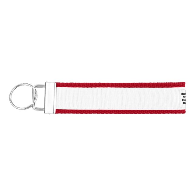 Create Your Own white  Wrist Keychain (Keys on Left)