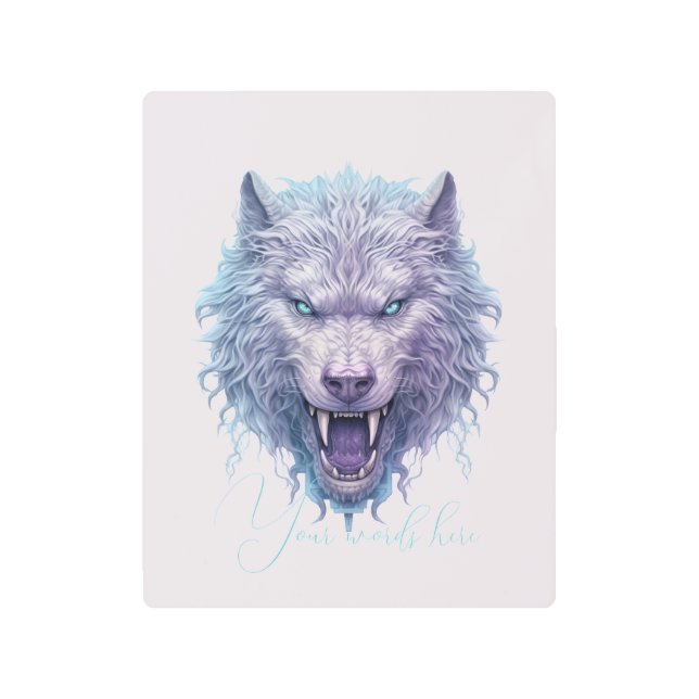 Create Your Own Wicked Purple Wolf Metal Print (Front)
