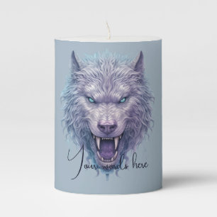 Create Your Own Wicked Purple Wolf Pillar Candle