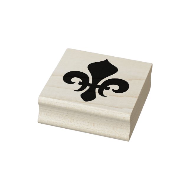 Create Your Own Wide Fleur De Lis Rubber Stamp (Stamp)