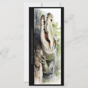 Create Your Own Wild Alligator Bookmark Card