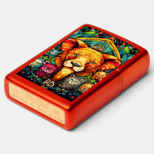 Create Your Own Wild Cat Tribe Totem Animal Zippo Lighter
