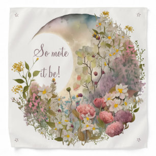 Create Your Own Wildflowers Floral Crescent Moon Bandana