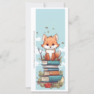 Create Your Own Wiley Red Fox Bookmark Card