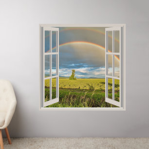 Create your own window view wall decal