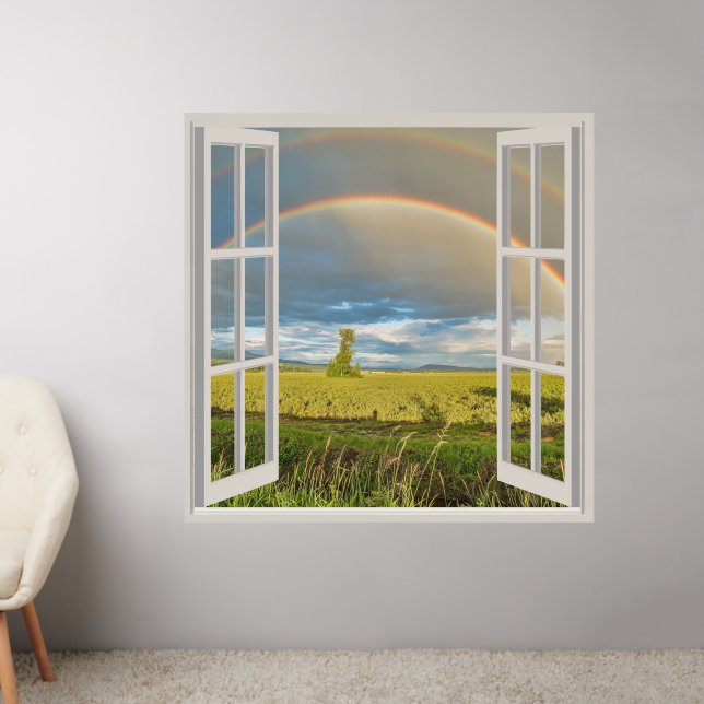 Create your own window view wall decal  (Living Room 2)