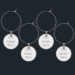 Create Your Own Wine Charm<br><div class="desc">Host a party with a set of 4 wine charms to avoid any mix-ups! Customize these wine charms with your designs, monograms, or text to set them apart. These wine charms also make as great gifts for parties, weddings, and other special events!</div>