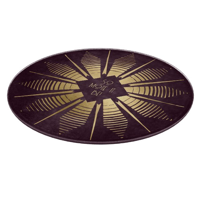 Create Your Own Wine & Gold Mandala Cutting Board (Corner)