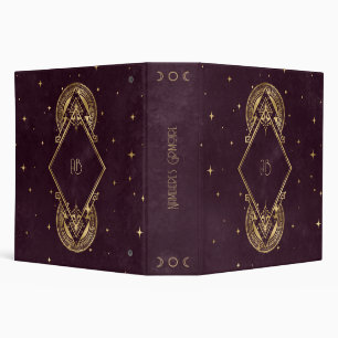 Create Your Own Wine & Gold Ornate Tribal 3 Ring Binder